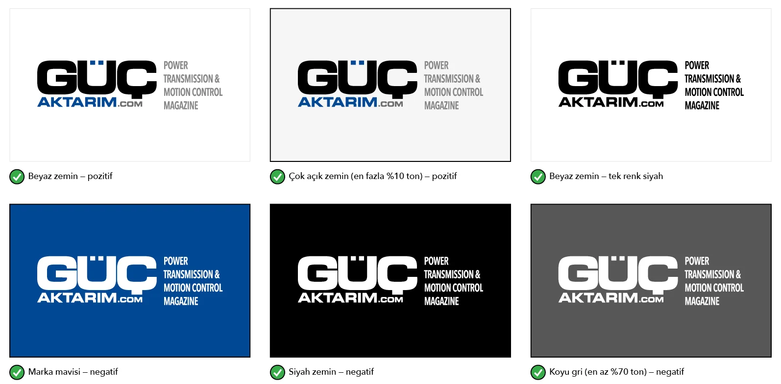 Güç Aktarım logosu için doğru zemin örnekleri