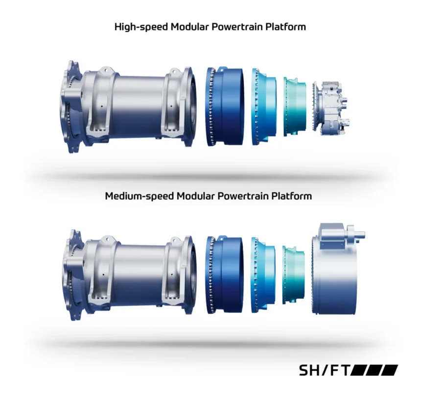 ZF Wind Power'ın yüksek ve orta devirli konfigürasyonlarda sunulan modüler SHIFT güç aktarma platformu